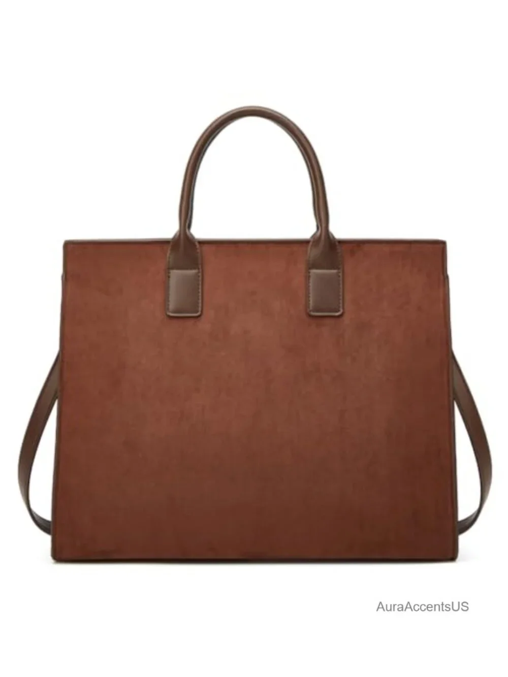Suede Tote Handbag Adjustable Strap Crossbody Shoulder Bag Women Purse